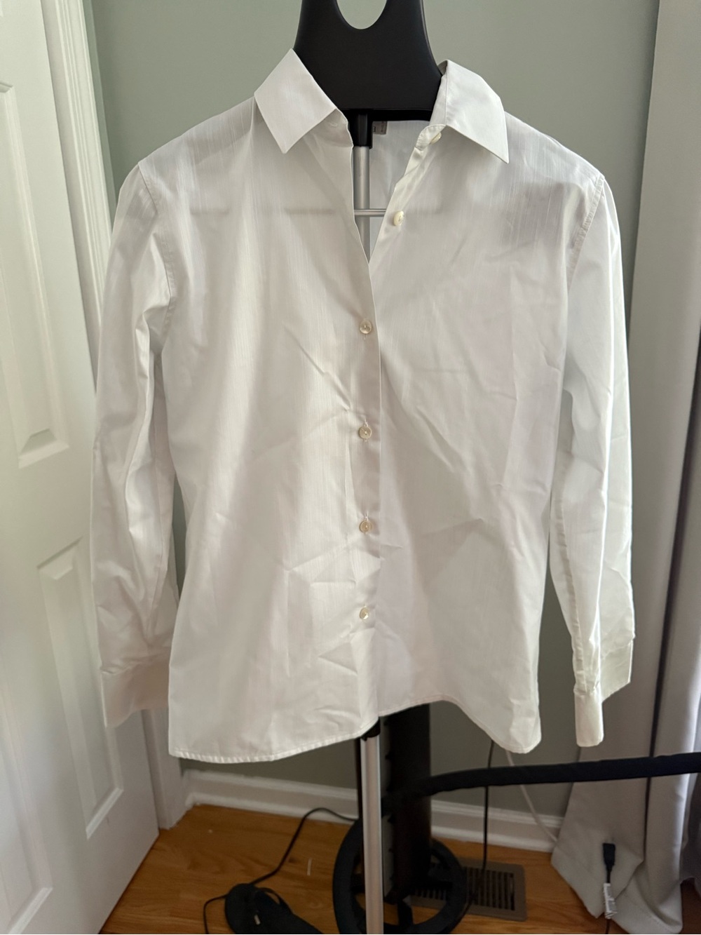 Zanella Italy‎ White Button Front Blouse Womens US 6 Workwear Career Shirt